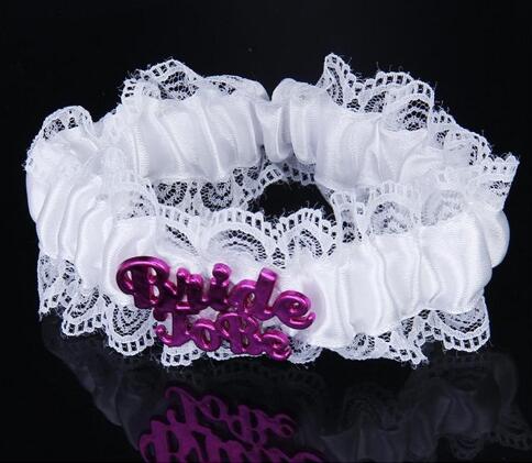 B047 The new bride to be letters bridal party decoration white leg circle